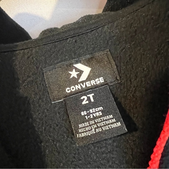 Converse Little Boys All Star Colorblock Full Zip Hoodie 2T Retro Sportswear - Picture 3 of 3